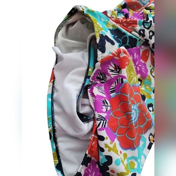 Catalina Floral Print One-Piece Swimsuit Sz 16 - Picture 6 of 8